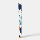 Botanisches Muster mit tropischen Blätter auf Weiß Case-Mate iPhone Hülle (Rückseite / Links)