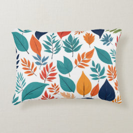 Botanisches Muster mit tropischen Blätter auf Weiß Dekokissen