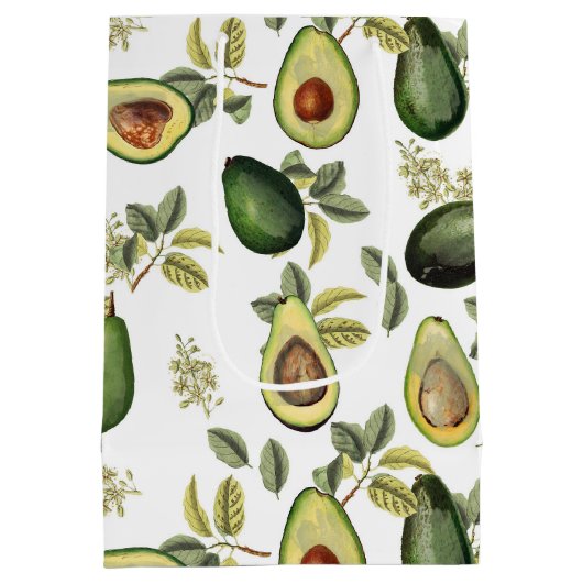 Botanisches Muster Mittlere Geschenktüte (Rückseite)