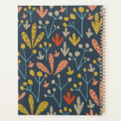 Botanisches Muster Modernes Personalisiertes Jahr Planer (Rückseite)