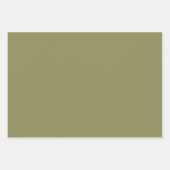 Botanisches Muster Olive Green - Wrapping Paper Se Geschenkpapier Set (Vorderseite 3)