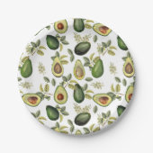 Botanisches Muster Pappteller (Vorderseite)