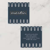 Botanisches Muster Quadratische Visitenkarte (Vorne/Hinten)