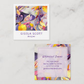 Botanisches Muster Quadratische Visitenkarte (Vorne/Hinten)