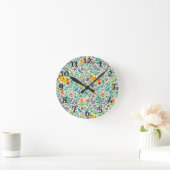 Botanisches Muster Runde Wanduhr (Zuhause)