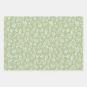 Botanisches Muster - Seitengrün - Set zum Umhüllun Geschenkpapier Set (Vorderseite 2)