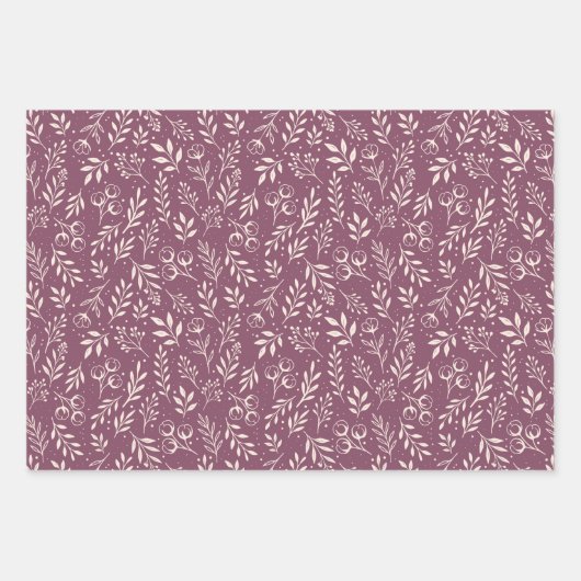 Botanisches Muster - Set für Wrapping Paper Geschenkpapier Set (Vorderseite 2)
