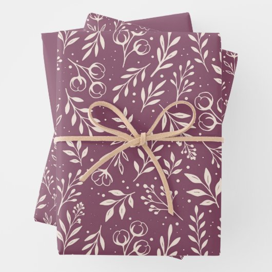 Botanisches Muster - Set für Wrapping Paper Geschenkpapier Set (Beispiel)
