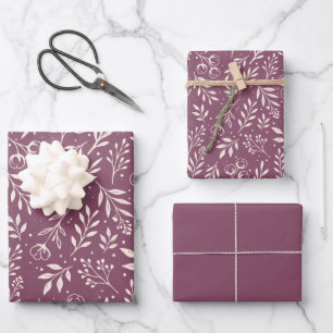 Botanisches Muster - Set für Wrapping Paper Geschenkpapier Set