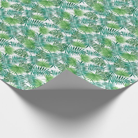 Botanisches Muster tropischer Blätter. Geschenkpapier (Ecke)