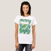 Botanisches Muster tropischer Blätter. T-Shirt (Vorne ganz)