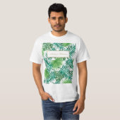 Botanisches Muster tropischer Blätter. T-Shirt (Vorne ganz)