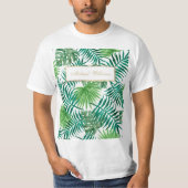 Botanisches Muster tropischer Blätter.         T-Shirt (Vorderseite)