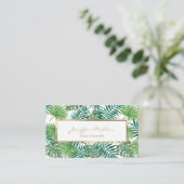 Botanisches Muster tropischer Blätter. Visitenkarte (Stehend Vorderseite)