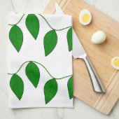 Botanisches Muster tropischer grüner Blätter Geschirrtuch (Viertel Falte)