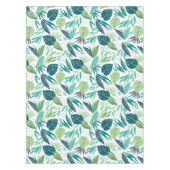 Botanisches Muster tropischer grüner Blätter Tischdecke (Vorderseite)