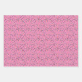 Botanisches Muster verlassen Lavendelpapier Geschenkpapier Set (Vorderseite 3)