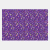 Botanisches Muster verlassen Lavendelpapier Geschenkpapier Set (Vorderseite 2)