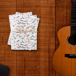 Botanisches Muster verlassen Packpapier Geschenkpapier Set