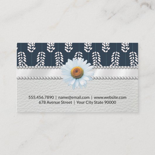 Botanisches Muster Visitenkarte (Rückseite)