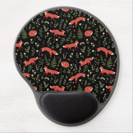 Botanisches Muster von Waldland Fox Gel Mousepad