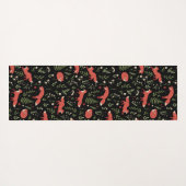 Botanisches Muster von Waldland Fox Yogamatte (Rückseite (Horizontal))