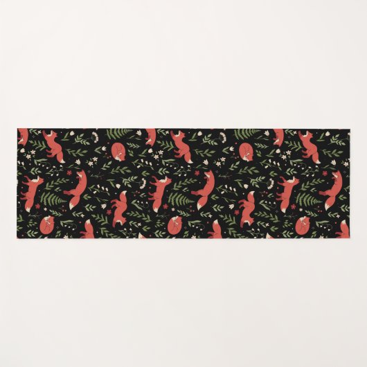 Botanisches Muster von Waldland Fox Yogamatte (Vorderseite (Horizontal))