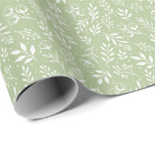 Botanisches Musterblatt - Papierrolle Geschenkpapier (Rolleneckpunkt)