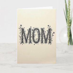 Botanisches Mutter Kunst Design Karte