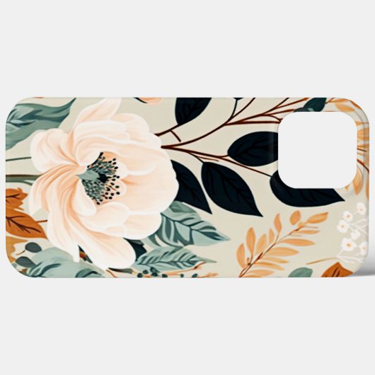 Botanisches nahtloses Muster Case-Mate iPhone Hülle (Rückseite (Horizontal))