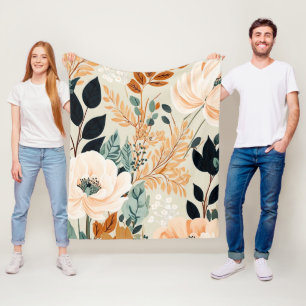 Botanisches nahtloses Muster Fleecedecke