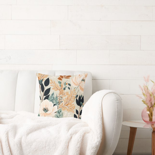 Botanisches nahtloses Muster Kissen (Liege)