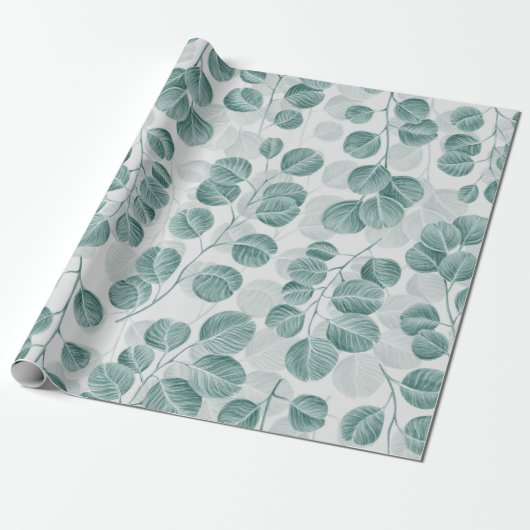 Botanisches nahtloses Muster mit Vintager Grafik Geschenkpapier (Ungerollt)