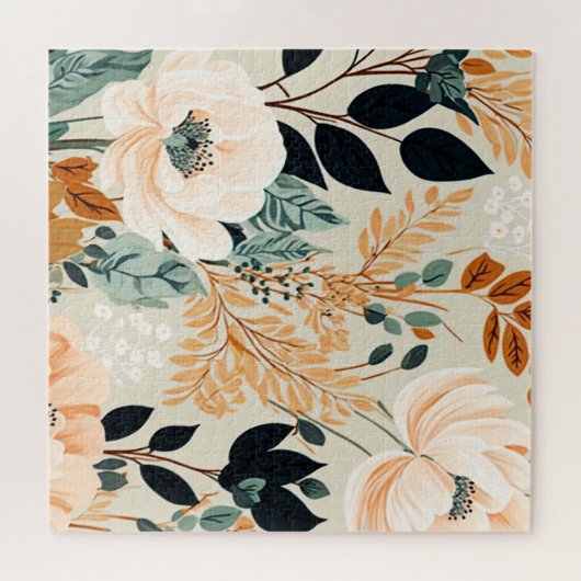 Botanisches nahtloses Muster Puzzle (Horizontal)