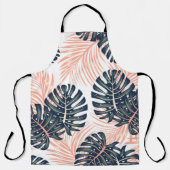 Botanisches nahtloses tropisches Muster mit heller Schürze (Vorderseite)