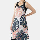 Botanisches nahtloses tropisches Muster mit heller Schürze (InSitu)