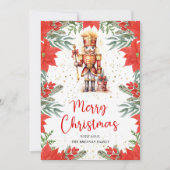 Botanisches Nutcracker-Foto Frohe Weihnachten (Vorderseite)