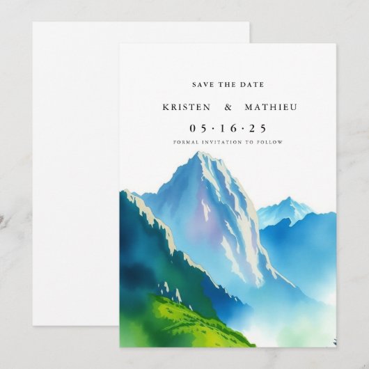 Botanisches Online-Gebirge Save The Date (Vorne/Hinten)