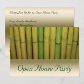 Botanisches Open House Party Einladung (Vorne/Hinten)