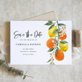 Botanisches Orange und Lemon Garland Save The Date