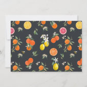 Botanisches Orange und Lemon Garland Save The Date (Rückseite)