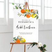 Botanisches Orange und Lemon Summer Bridal Luncheo Poster