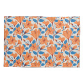 Botanisches Orangenblütenmuster Kissenbezug (Rückseite-Links)