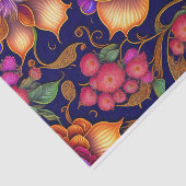 Botanisches Orangenrosa Blumenwerk Seidenpapier (Ausschnitt)