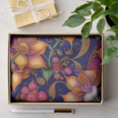 Botanisches Orangenrosa Blumenwerk Seidenpapier (Geschenk)