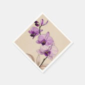 Botanisches Orchid Serviette (Ecke)
