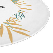 Botanisches Paar mit tropischem Touch Schneidebrett (Ecke)