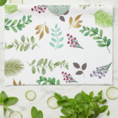 Botanisches Paar's Initials Küchentücher (Gefaltet)