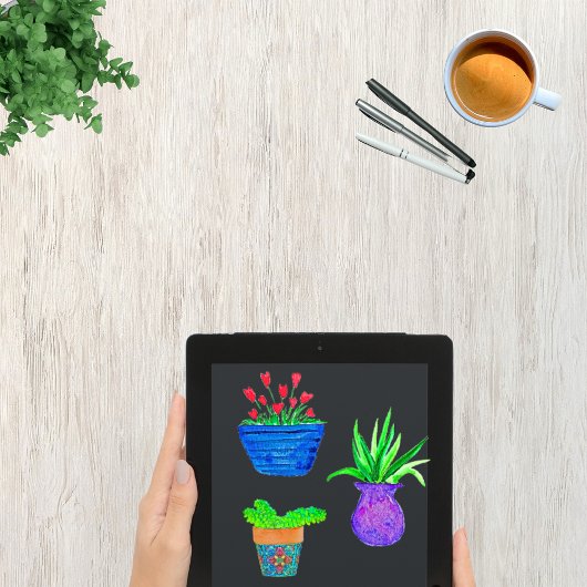 Botanisches Pack mit gegossenen Pflanze Aufkleber