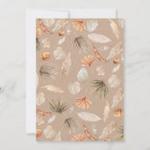 Botanisches Pampasgras Moderne Giraffe Safari Chic Einladung (Rückseite)